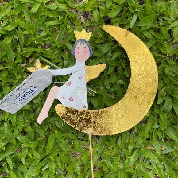 1 Home Decor NEW Golden Half moon Fairy decor, girly rooms or for plants - Picture 5 of 15